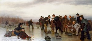 Curling; un gioco scozzese a Central Park da John George Brown